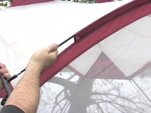 Guide Gear&reg; Party Screen House Off - white / Burgundy - image 3 from the video